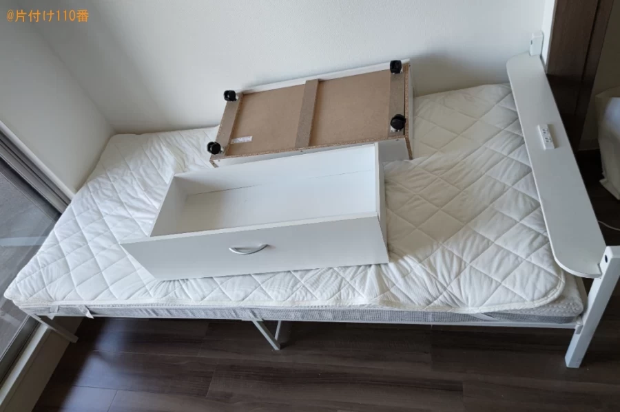 【堺市堺区】マットレス付きシングルベッド、カラーボックスの回収